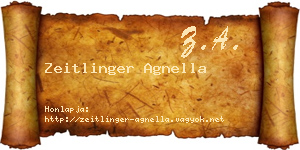 Zeitlinger Agnella névjegykártya